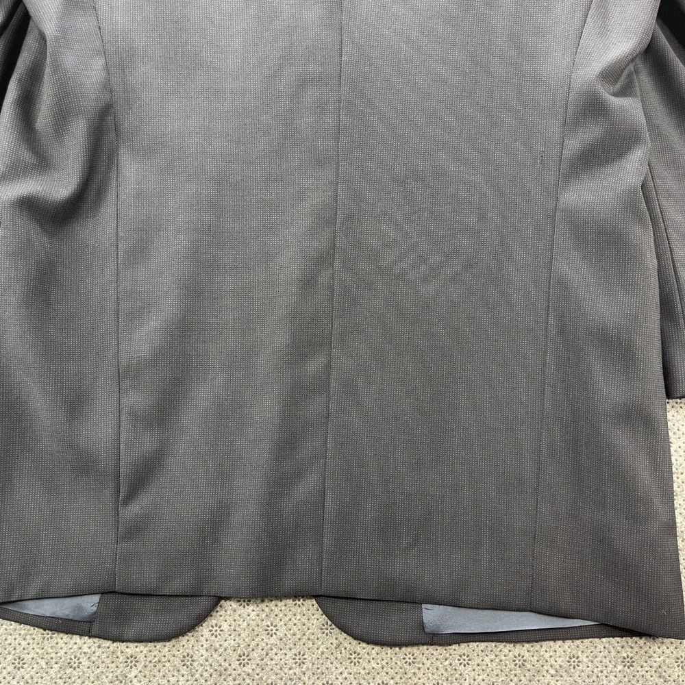 Vintage Mani Giorgio Armani Mens 42L Wool Blazer Blue Gray Microdot Sport Coats